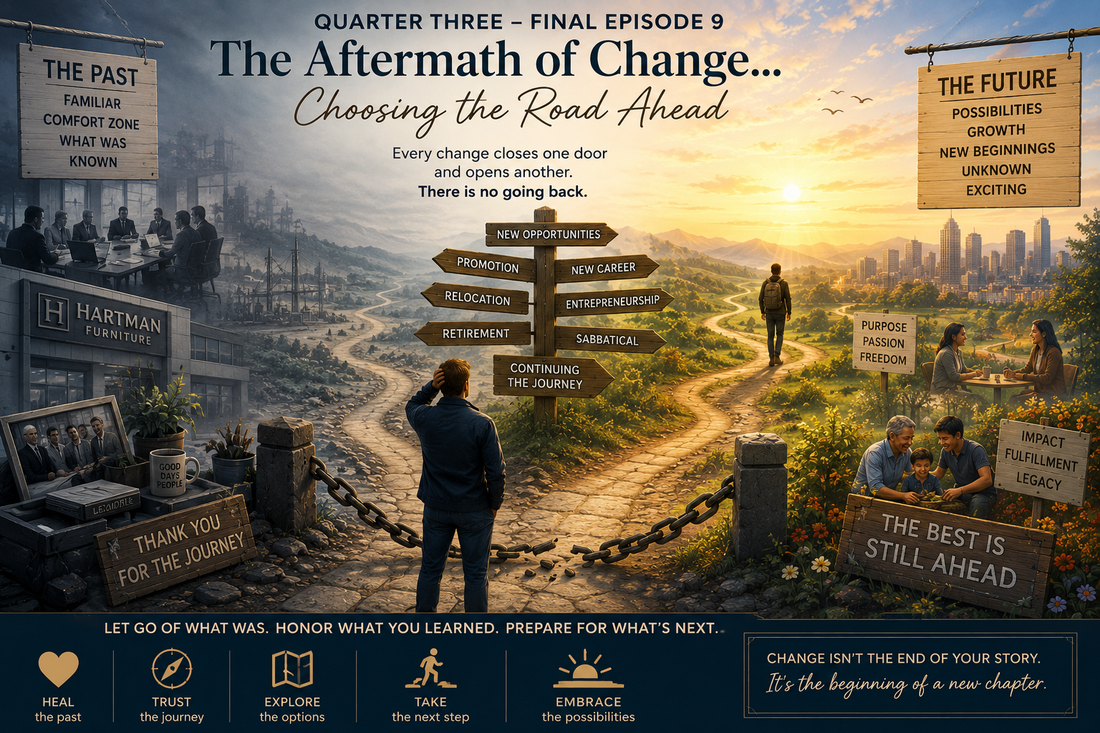 "Third Quarter"-- Final--Episode 9: "The Aftermath of Change... Choosing the Road Ahead"