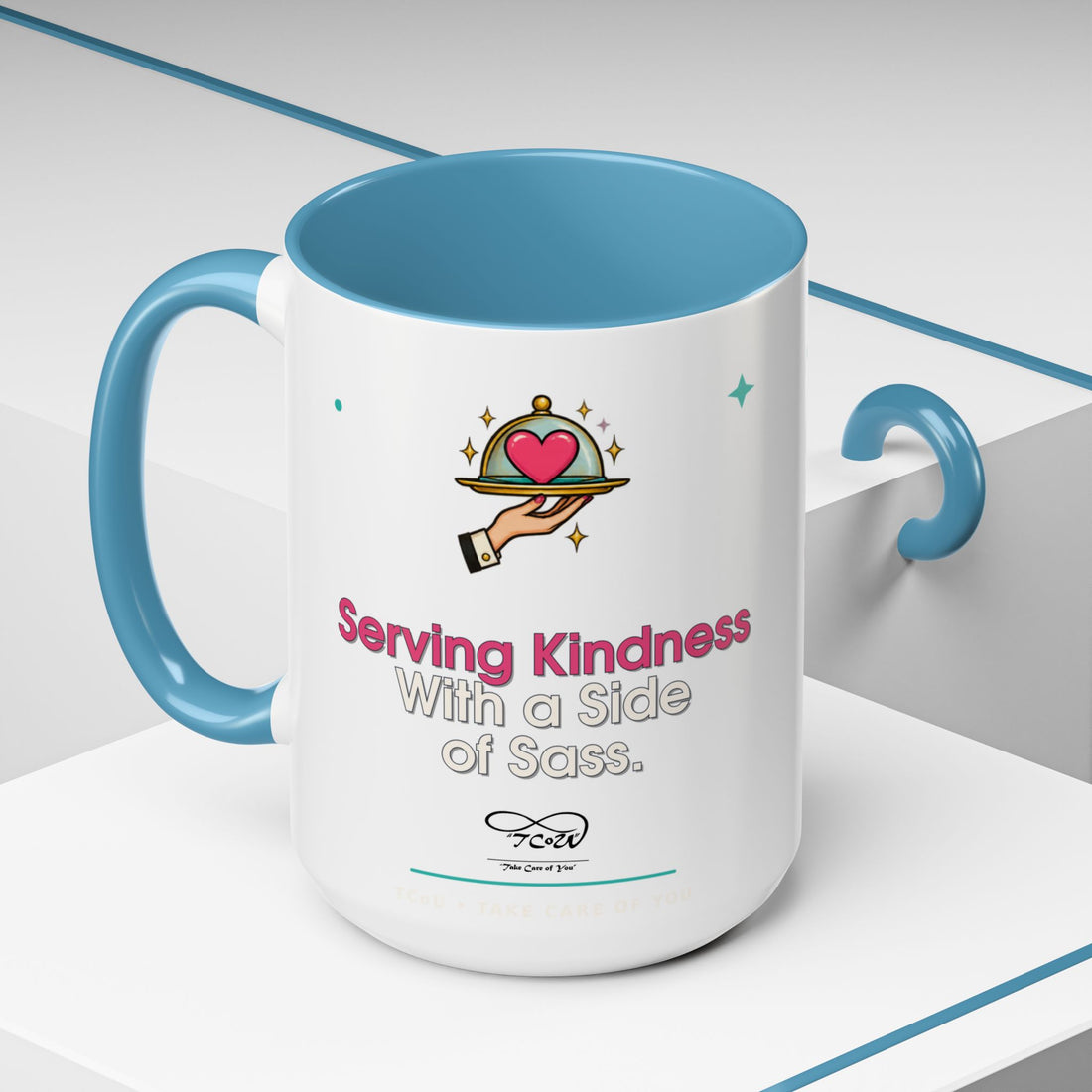 TCoU "Kindness" Coffee Mug — "Serving Kindness with a Side of Sass" Accent Mug
