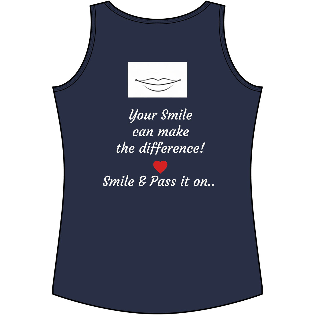 Smile Tank Top — 'One Kind Smile can make the difference' Inspirational Women's Performance Tank