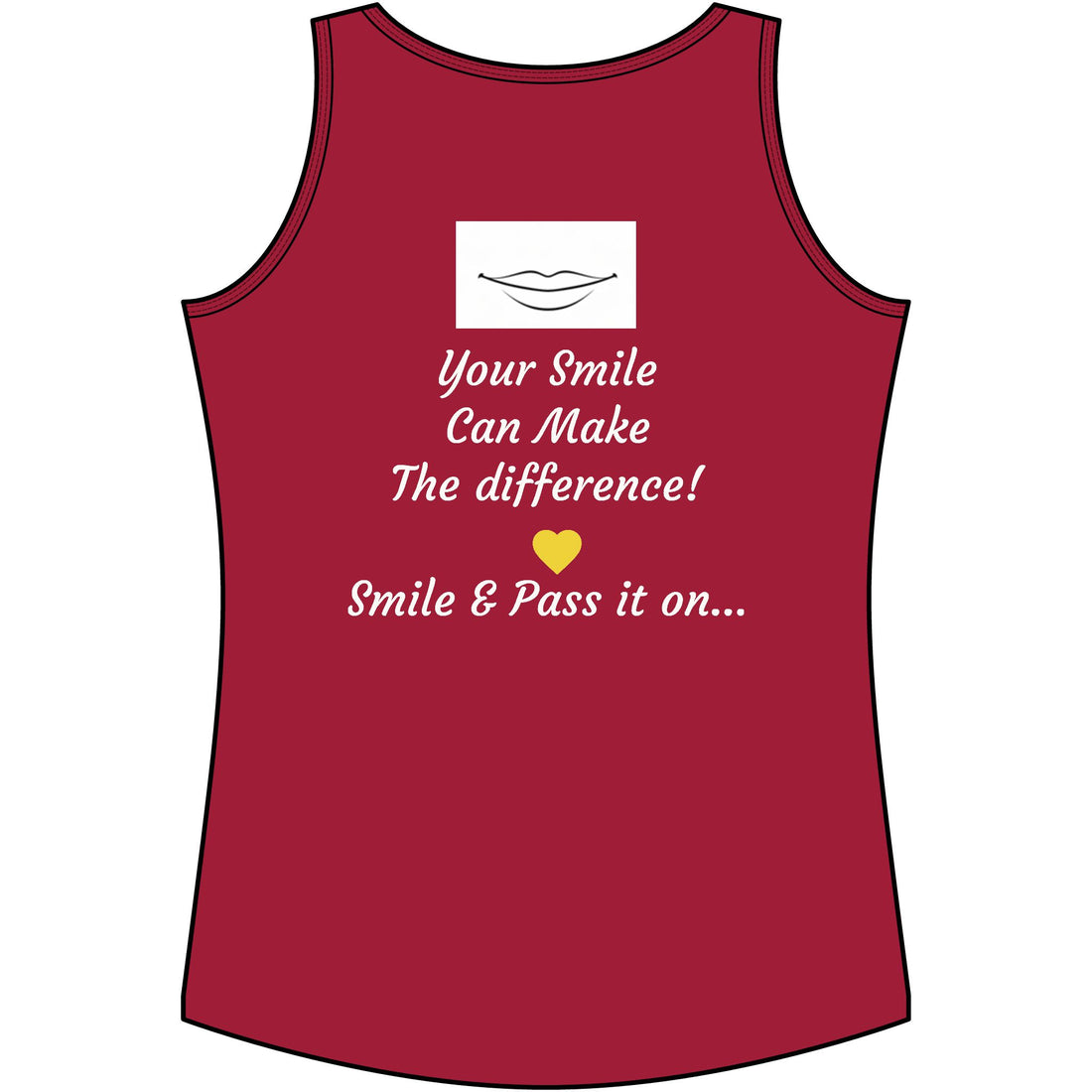 Smile Tank Top — 'One Kind Smile can make the difference' Inspirational Women's Performance Tank