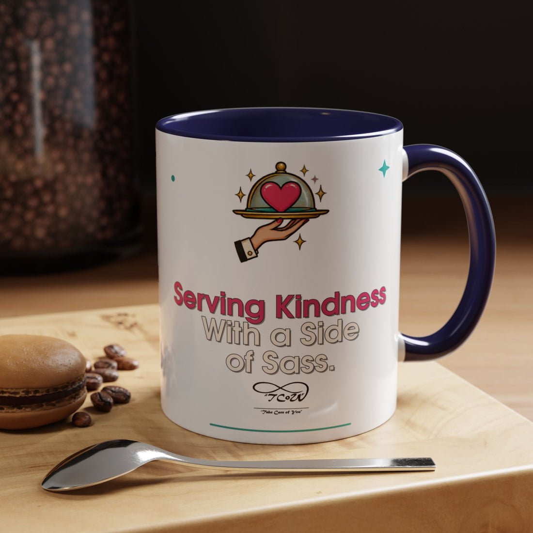 TCoU "Kindness" Coffee Mug — "Serving Kindness with a Side of Sass" Accent Mug