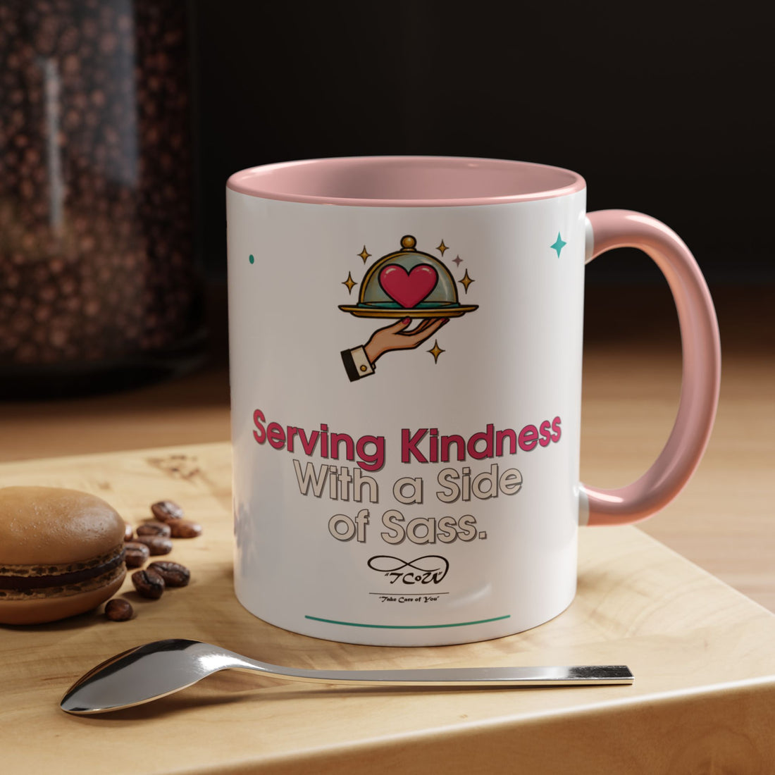 TCoU "Kindness" Coffee Mug — "Serving Kindness with a Side of Sass" Accent Mug