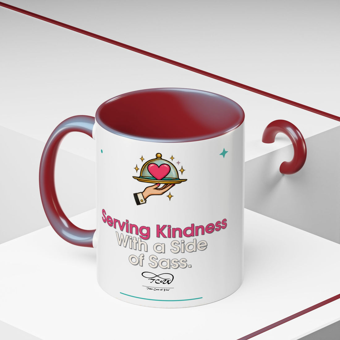 TCoU "Kindness" Coffee Mug — "Serving Kindness with a Side of Sass" Accent Mug