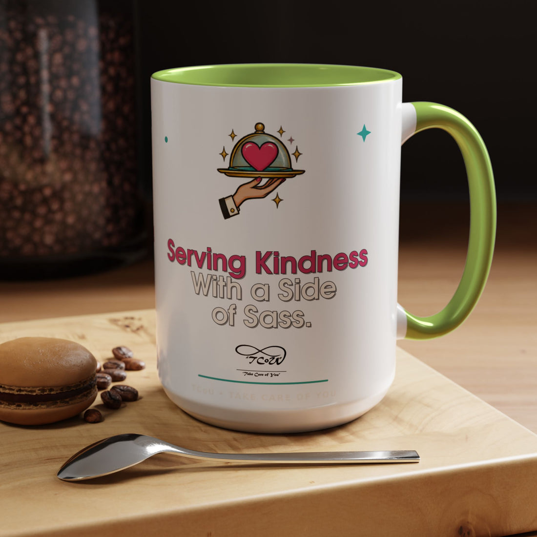 TCoU "Kindness" Coffee Mug — "Serving Kindness with a Side of Sass" Accent Mug
