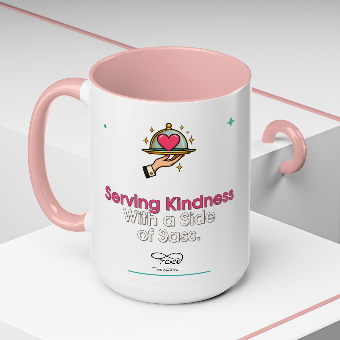 TCoU "Kindness" Coffee Mug — "Serving Kindness with a Side of Sass" Accent Mug