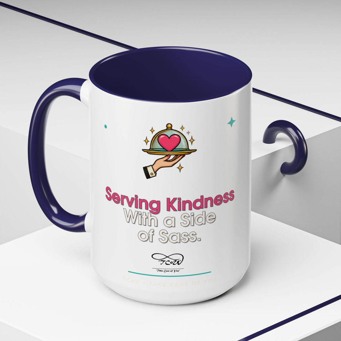 TCoU "Kindness" Coffee Mug — "Serving Kindness with a Side of Sass" Accent Mug