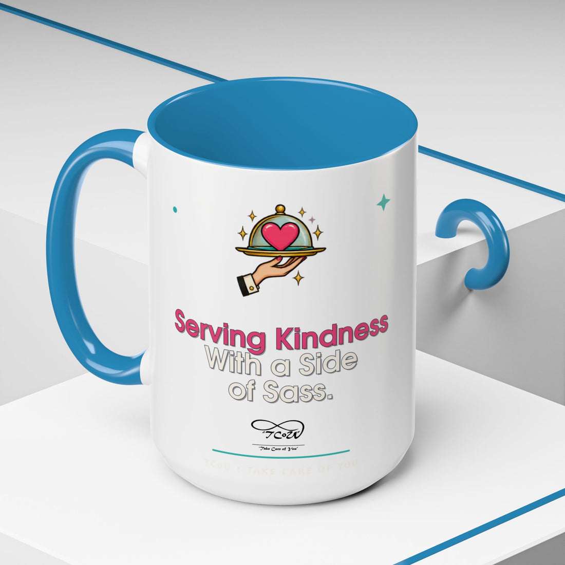TCoU "Kindness" Coffee Mug — "Serving Kindness with a Side of Sass" Accent Mug