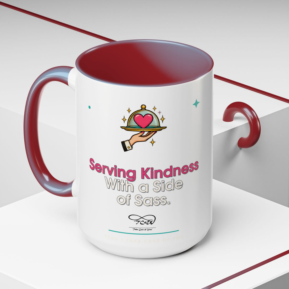 TCoU "Kindness" Coffee Mug — "Serving Kindness with a Side of Sass" Accent Mug