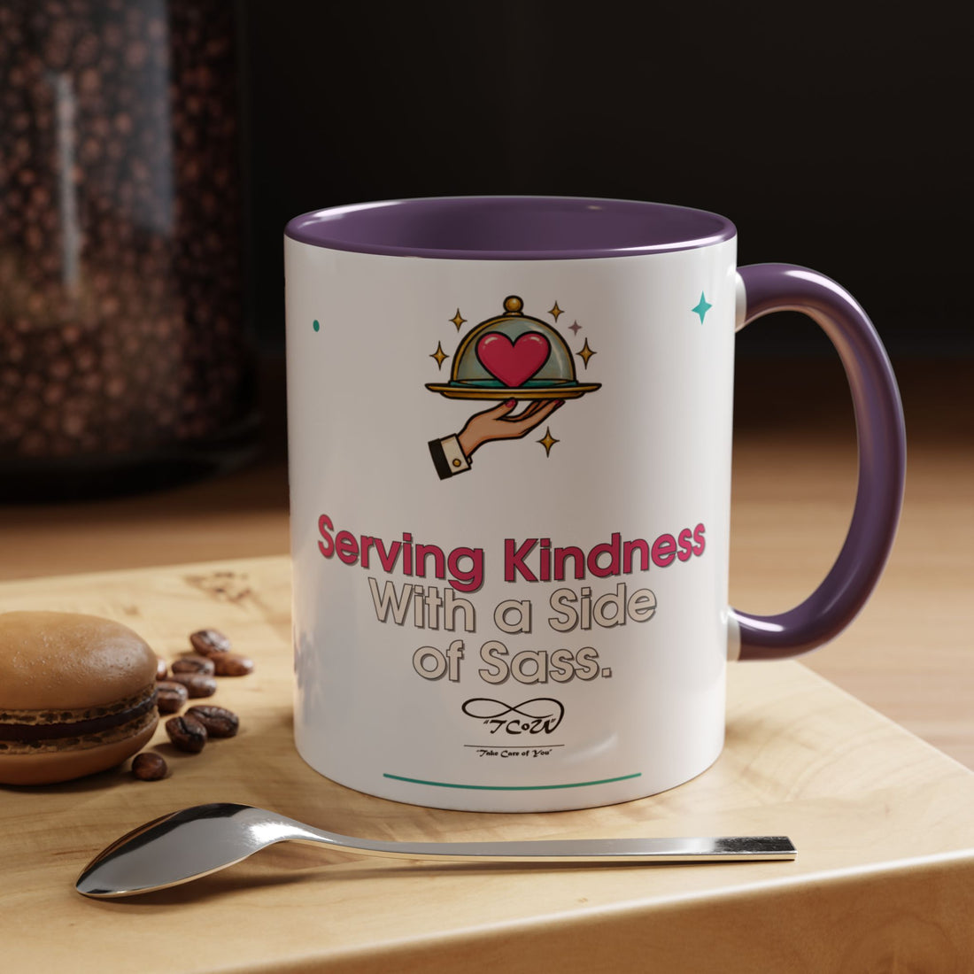 TCoU "Kindness" Coffee Mug — "Serving Kindness with a Side of Sass" Accent Mug