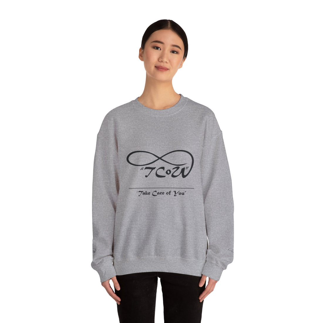 Sweatshirt - Crewneck - "Take Care of You" logo and celebrate you back printed sweatshirt