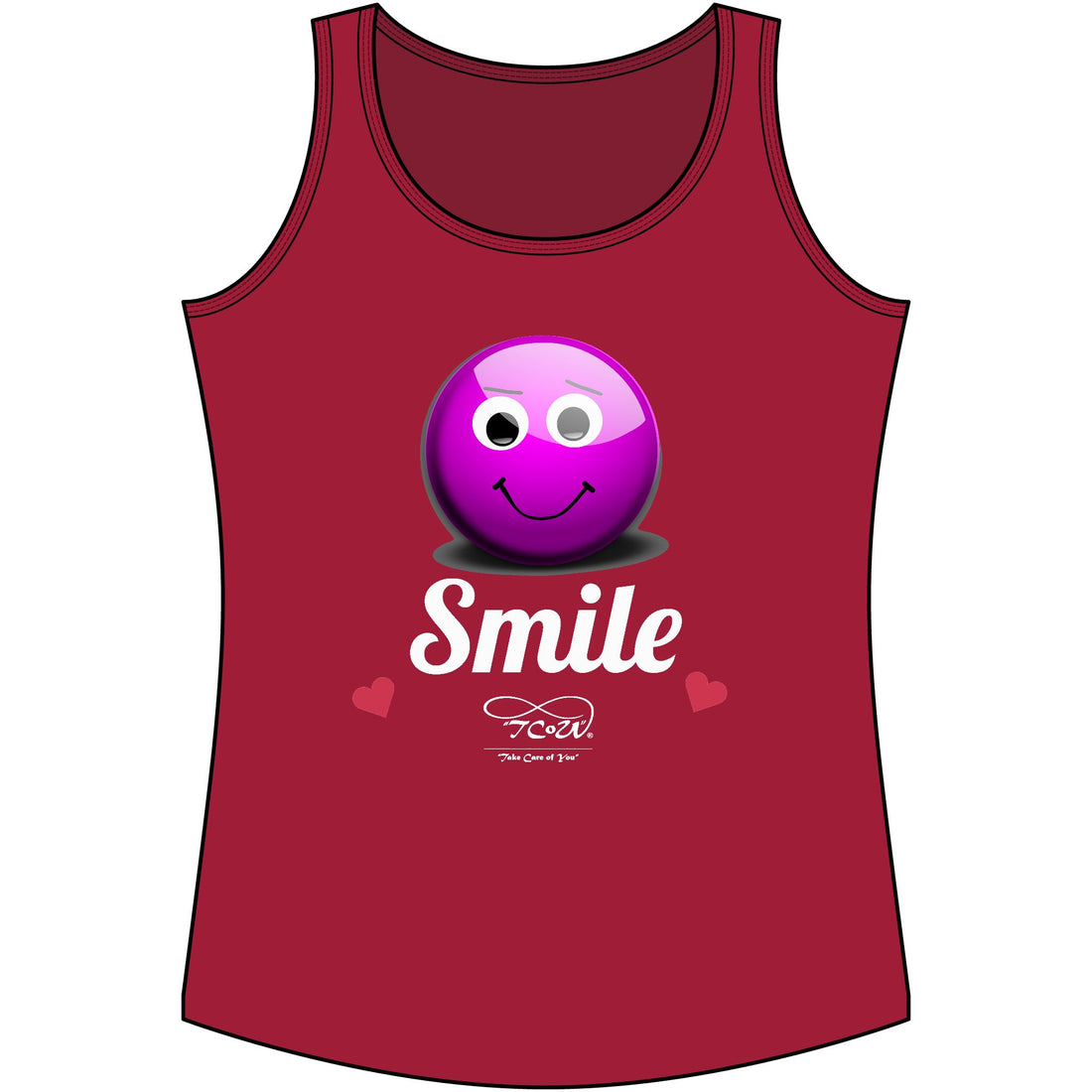 Smile Tank Top — 'One Kind Smile can make the difference' Inspirational Women's Performance Tank