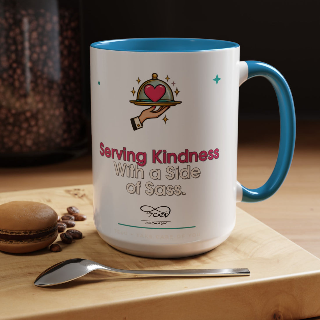 TCoU "Kindness" Coffee Mug — "Serving Kindness with a Side of Sass" Accent Mug