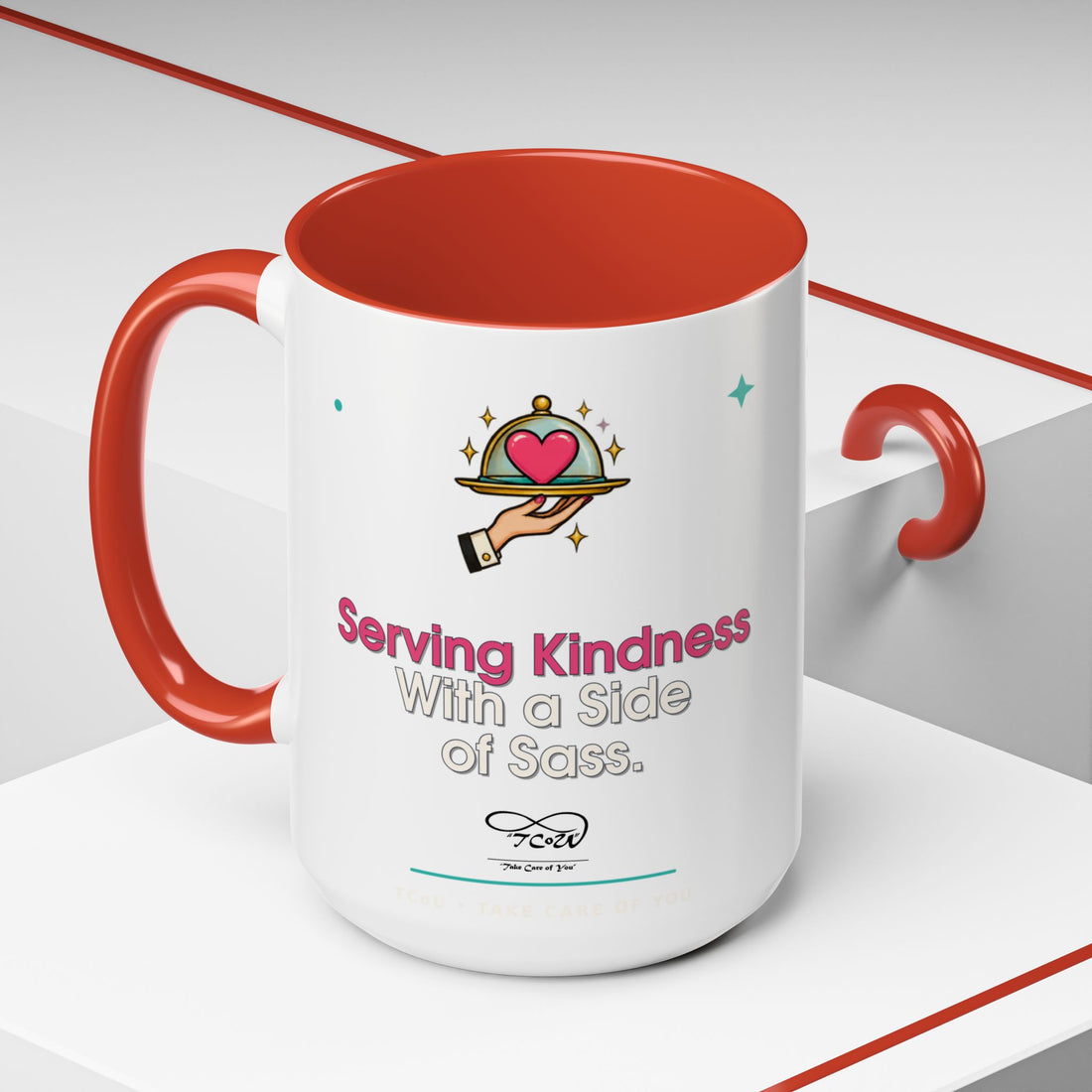 TCoU "Kindness" Coffee Mug — "Serving Kindness with a Side of Sass" Accent Mug