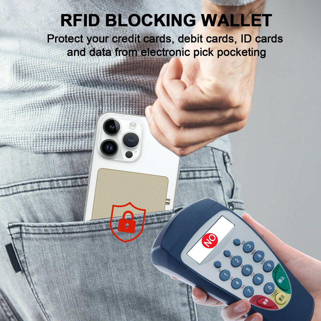 RFID Wallet -- All-Aluminum Pop-Up Slide RFID Slim Card Holder Wallet with Airtag Holder (AirTag Not Included)
