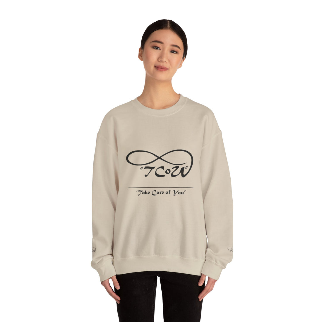 Sweatshirt - Crewneck - "Take Care of You" logo and celebrate you back printed sweatshirt