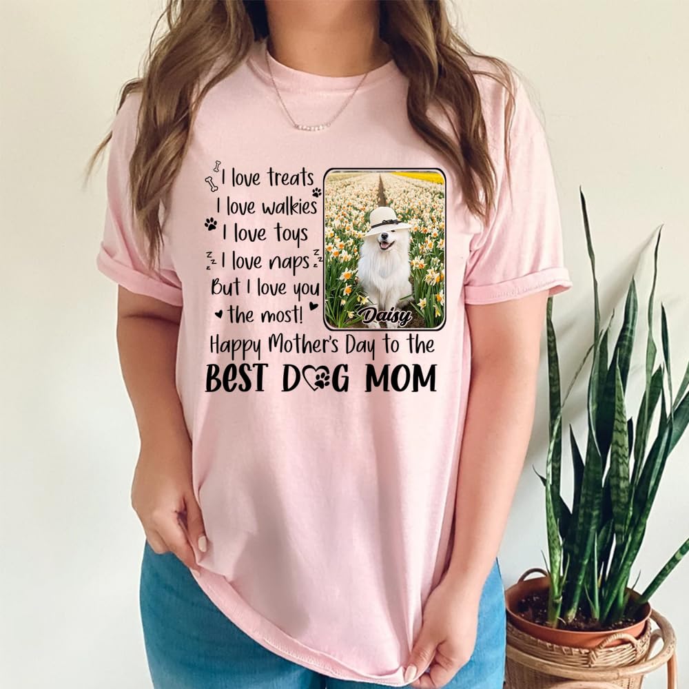 Personalized -- Dog Mom T-Shirt -- Gift Mother's Day, Custom Dog Mom Shirt, Gift for Mom, Grandma, Birthday, Mother's Day, Christmas, TCoU Recommendations from Amazon Products