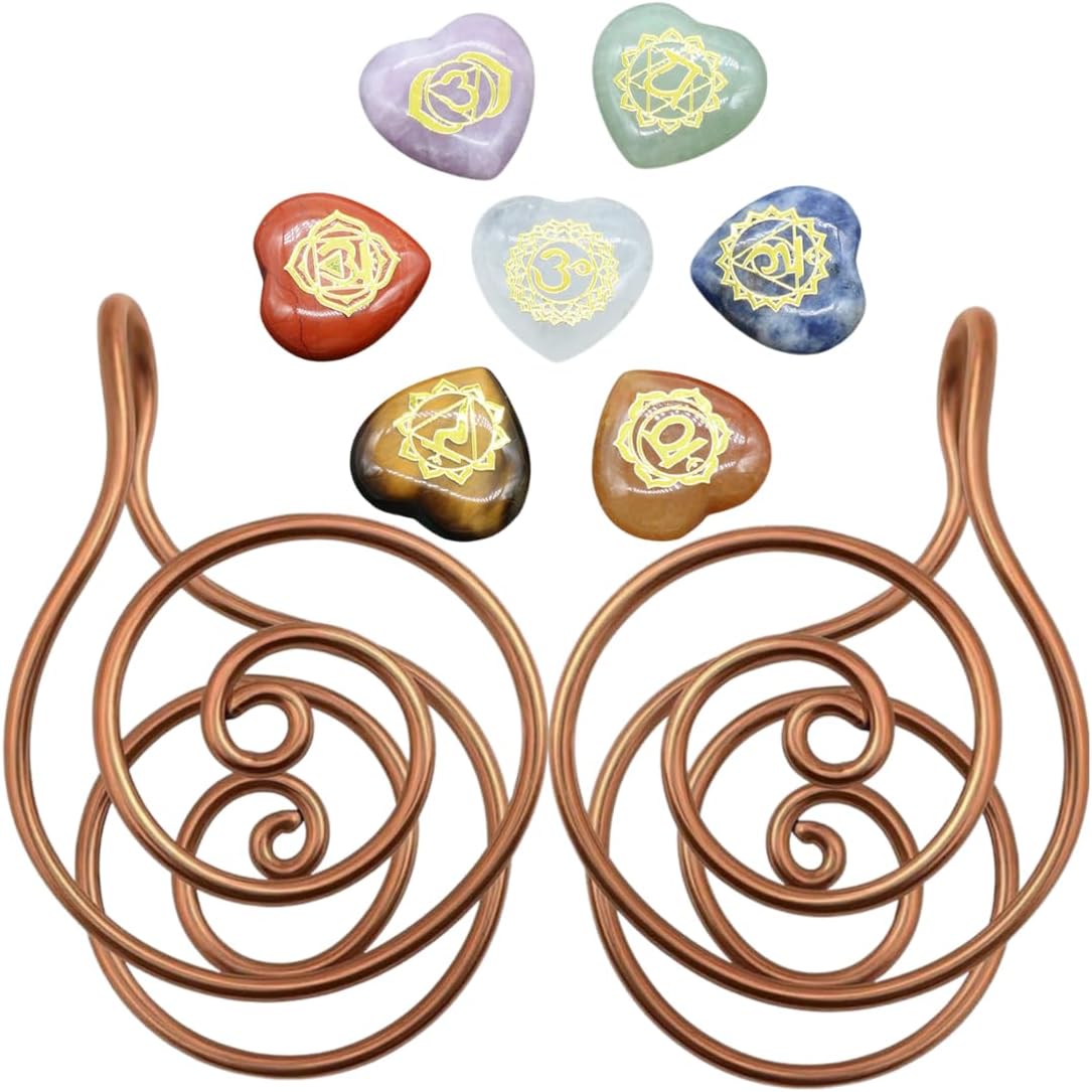 Copper Energy Spiral Hand Rings, Reiki Palm Ring, Copper Palm Ring Reiki Spiral Hand Rings for Meditation & Energy Healing for Crystal Work Mother’s Day Present, TCoU Recommendations from Amazon Products