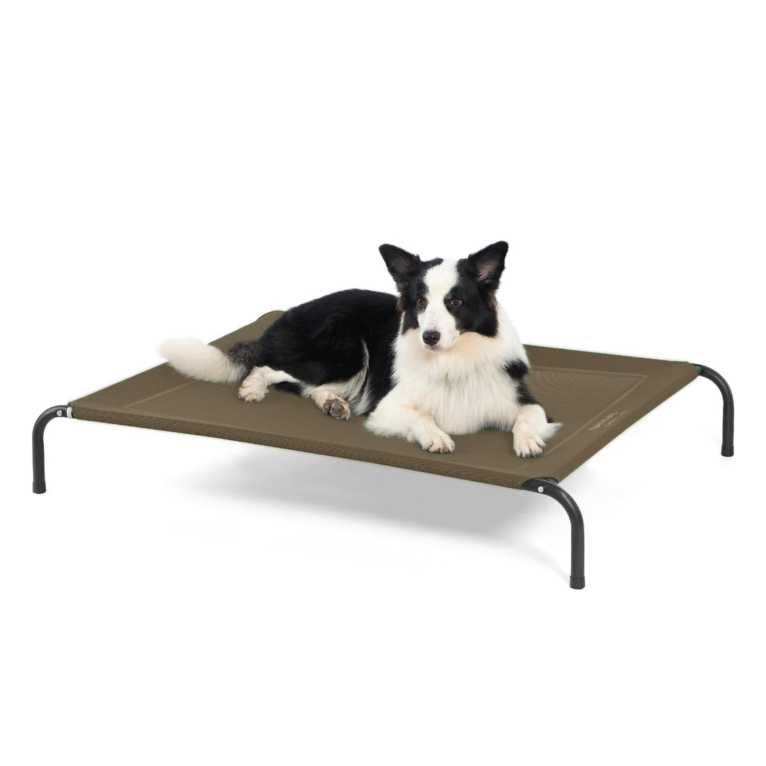 Bedsure Outdoor Elevated Dog Bed Large Sized Dog, Portable Indoor & Outdoor Cooling Raised Cot Pet Hammock Bed with Skid-Resistant Feet, Frame with Breathable Mesh, Grey, 49 inches