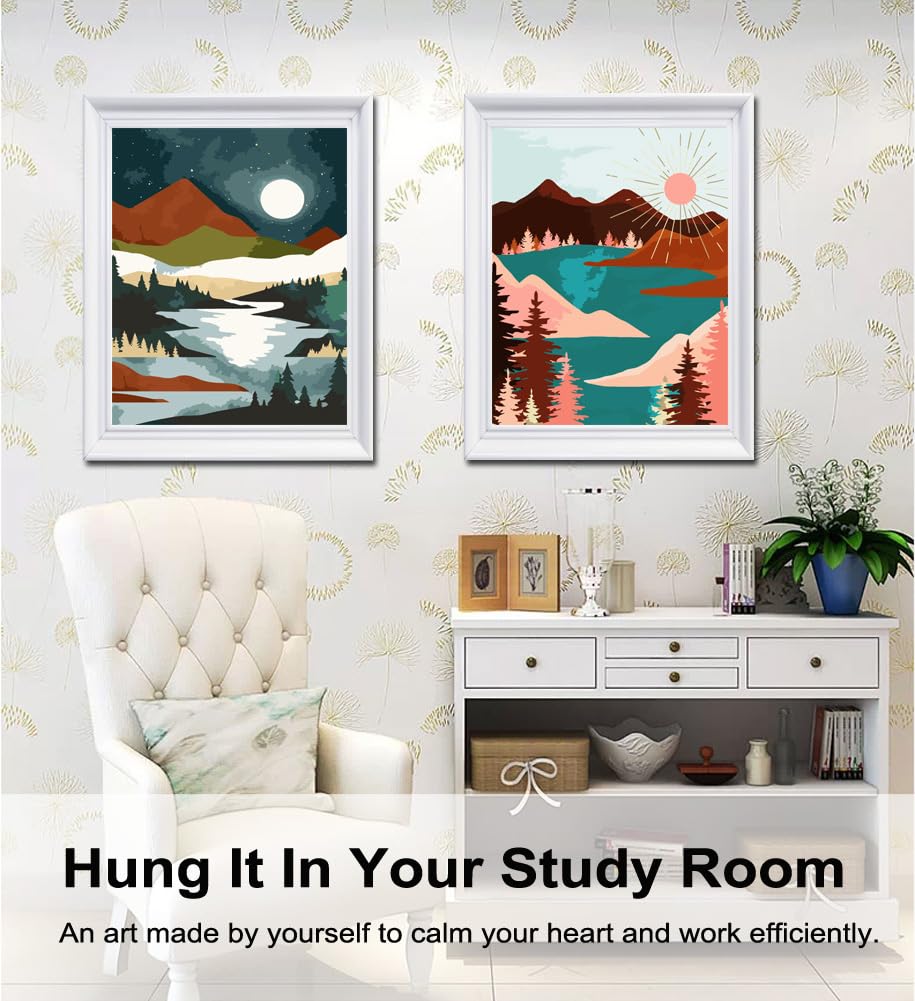 Paint by Numbers Kit for Adults,16" Lx20 W Canvas for Painting Kits for Adults in Colorful Box-Breathtaking Colorful Scenery 8481-Already Stretched on a Wooden Frame, TCoU Recommendations from Amazon Products