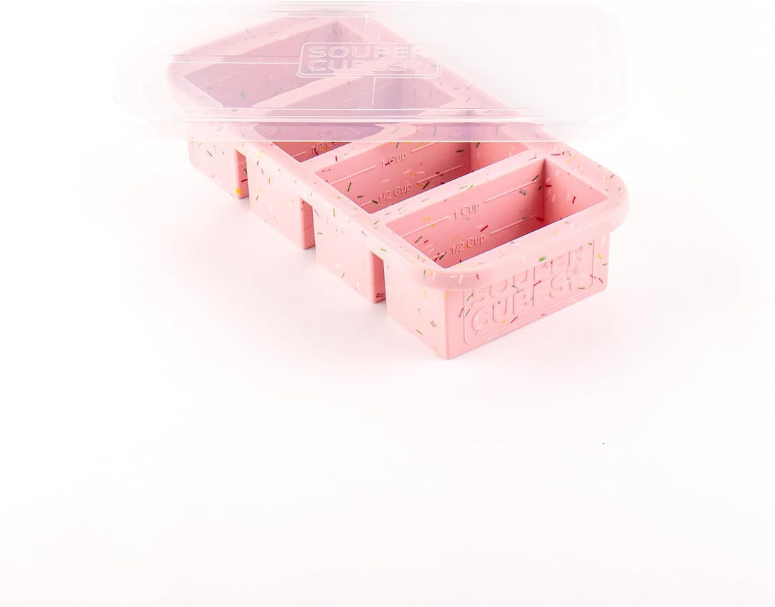 x-Amazon Best Finds - Kitchen -- Souper Cubes 1 Cup Silicone Freezer Molds with Lids, Aqua, 2-Pack