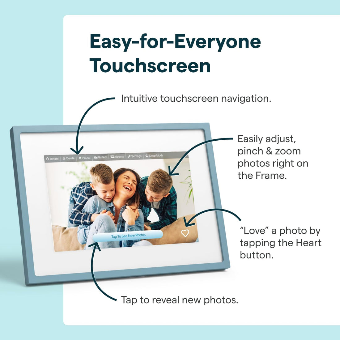 x-Amazon Best Finds - Gifts-Electronics --Skylight Digital Picture Frame, Load from Phone Capability, 10" White