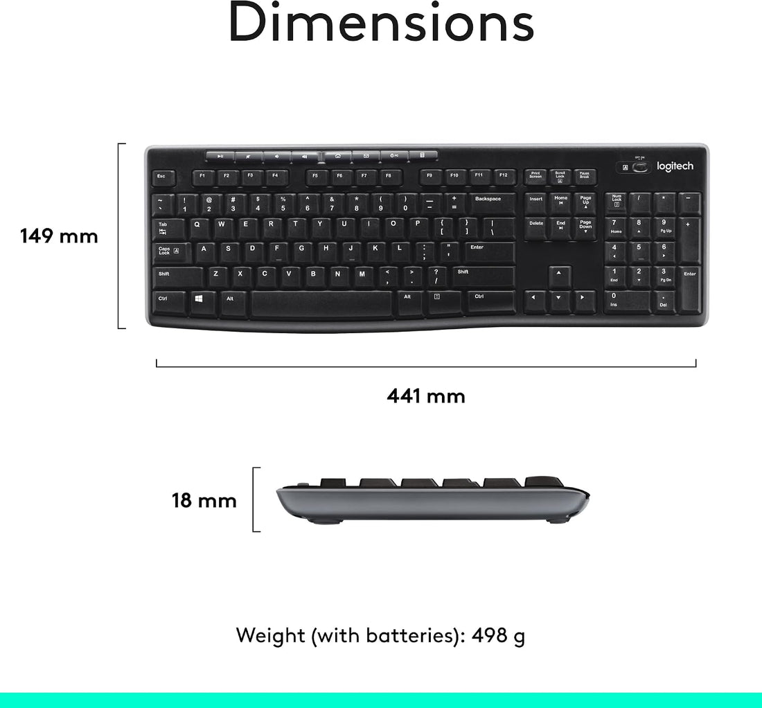 XX-Shop Amazon Products-TCoU affiliate--Logitech MK270 Full Size Wireless Keyboard and Mouse Combo - Black
