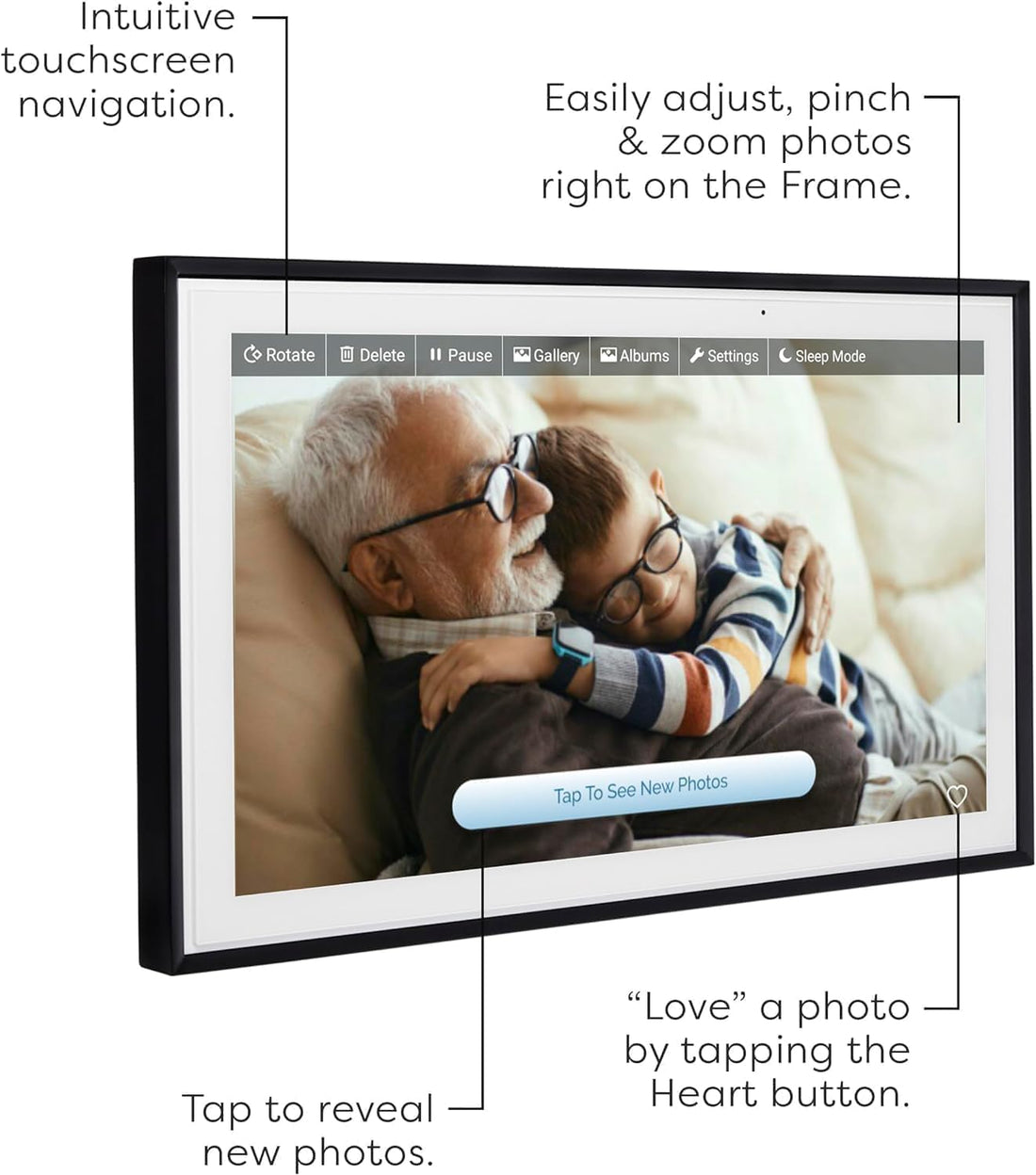 x-Amazon Best Finds - Gifts-Electronics --Skylight Digital Picture Frame, Load from Phone Capability, 10" White