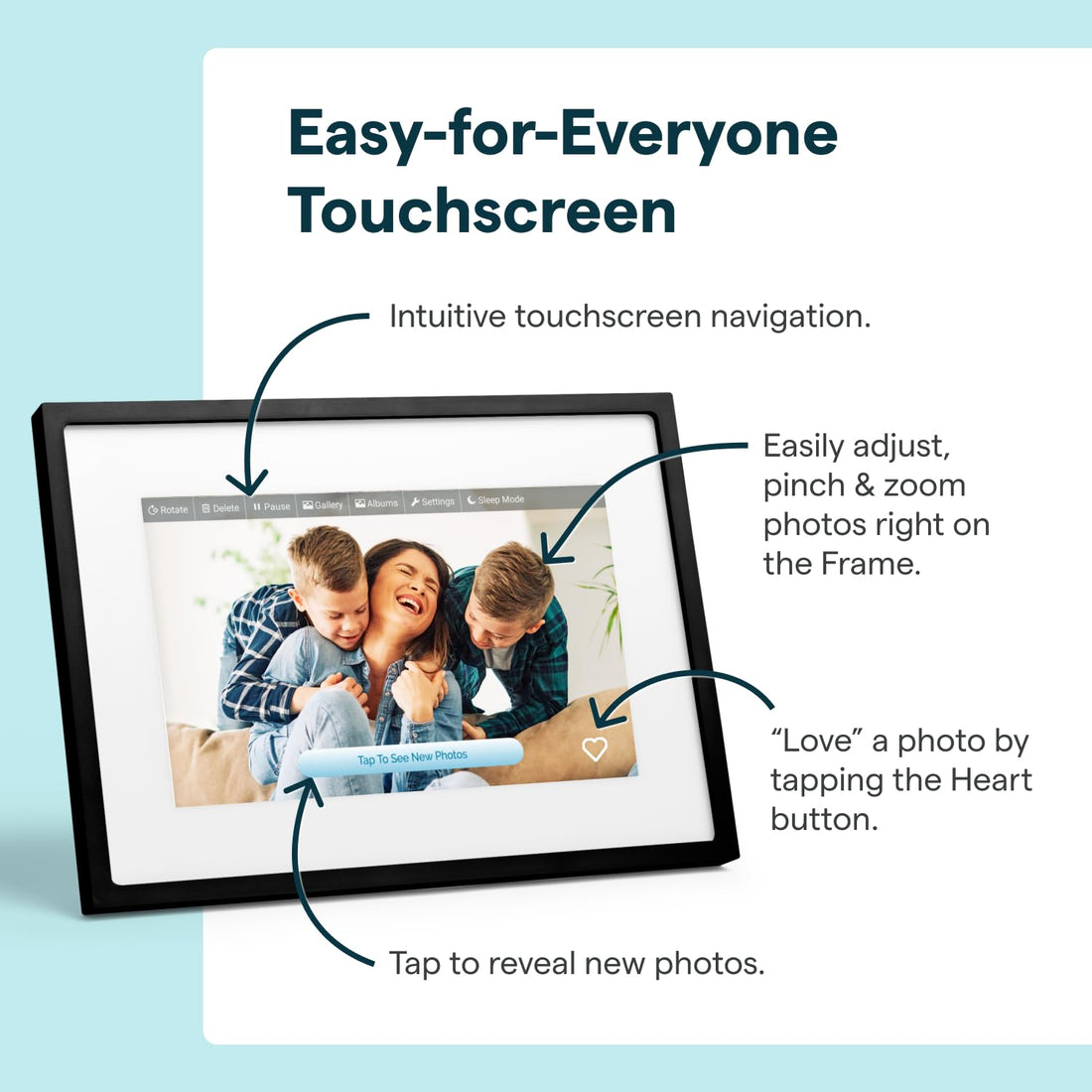 x-Amazon Best Finds - Gifts-Electronics --Skylight Digital Picture Frame, Load from Phone Capability, 10" White