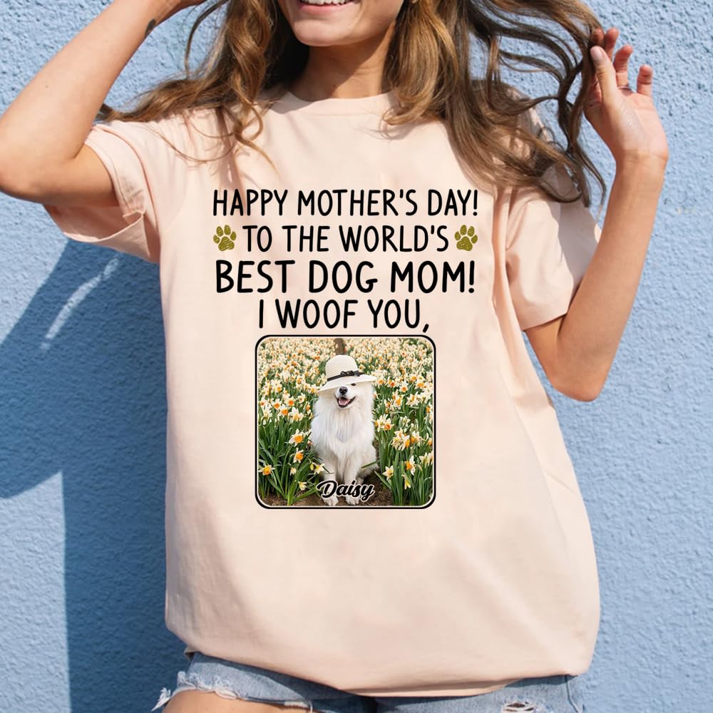 Personalized -- Dog Mom T-Shirt -- Gift Mother's Day, Custom Dog Mom Shirt, Gift for Mom, Grandma, Birthday, Mother's Day, Christmas, TCoU Recommendations from Amazon Products