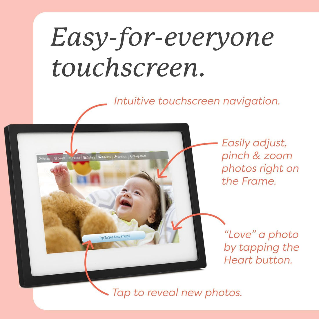 x-Amazon Best Finds - Gifts-Electronics --Skylight Digital Picture Frame, Load from Phone Capability, 10" White
