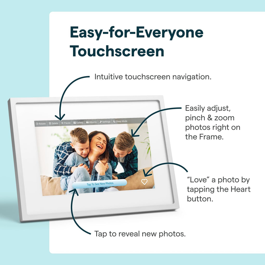 x-Amazon Best Finds - Gifts-Electronics --Skylight Digital Picture Frame, Load from Phone Capability, 10" White