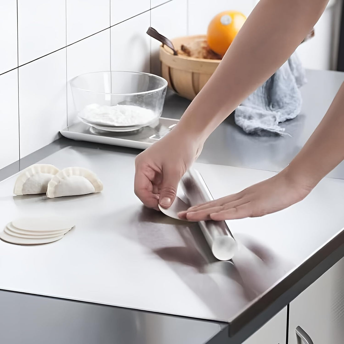 Cutting Board for Kitchen, Food Grade Stainless Steel Cutting Board with Lip, Metal Chopping Board for Meat, Fruits, Vegetables, Bread, and Baking (60 x 40cm/23.6 x 15.7 in),TCoU Recommendations from Amazon Products