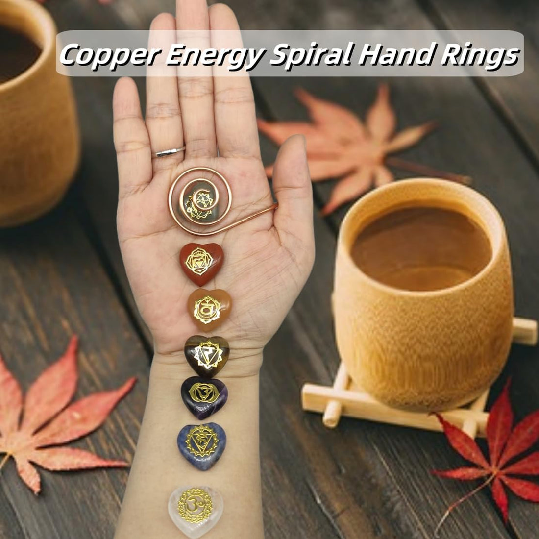 Copper Energy Spiral Hand Rings, Reiki Palm Ring, Copper Palm Ring Reiki Spiral Hand Rings for Meditation & Energy Healing for Crystal Work Mother’s Day Present, TCoU Recommendations from Amazon Products