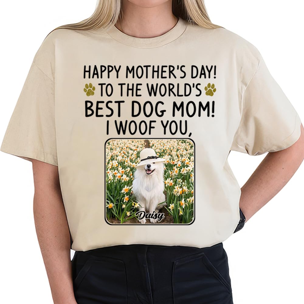Personalized -- Dog Mom T-Shirt -- Gift Mother's Day, Custom Dog Mom Shirt, Gift for Mom, Grandma, Birthday, Mother's Day, Christmas, TCoU Recommendations from Amazon Products