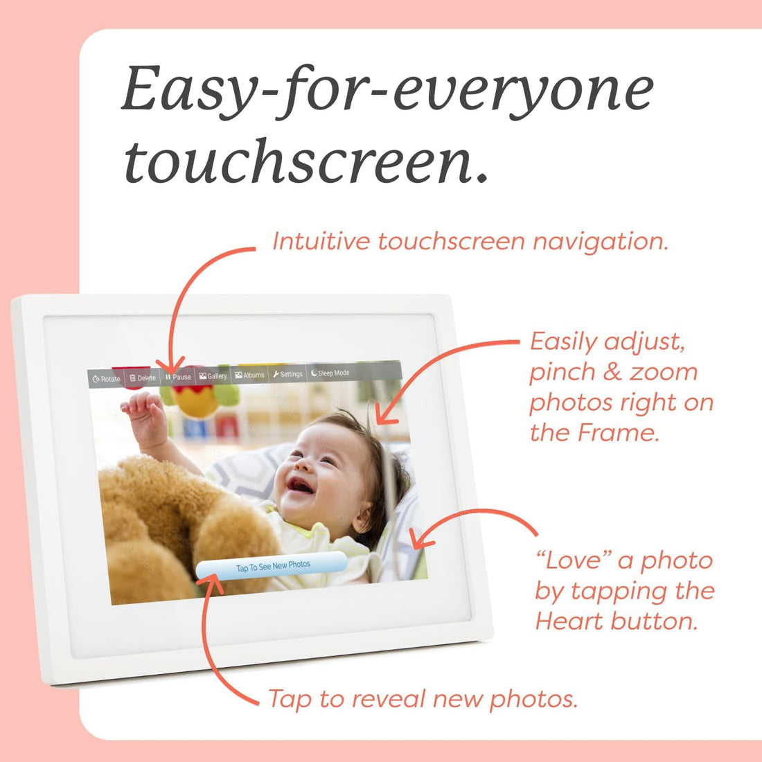 x-Amazon Best Finds - Gifts-Electronics --Skylight Digital Picture Frame, Load from Phone Capability, 10" White