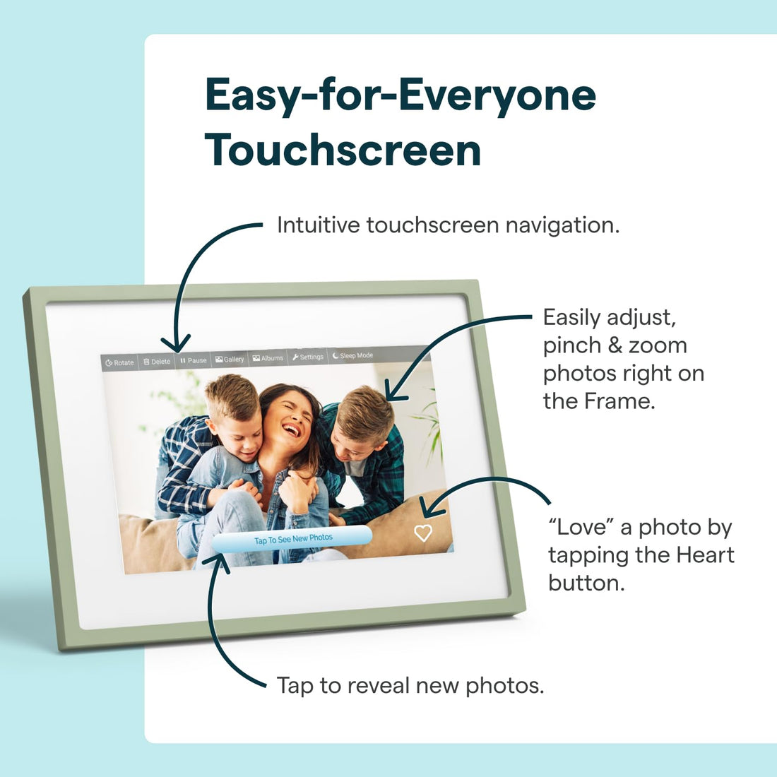 x-Amazon Best Finds - Gifts-Electronics --Skylight Digital Picture Frame, Load from Phone Capability, 10" White