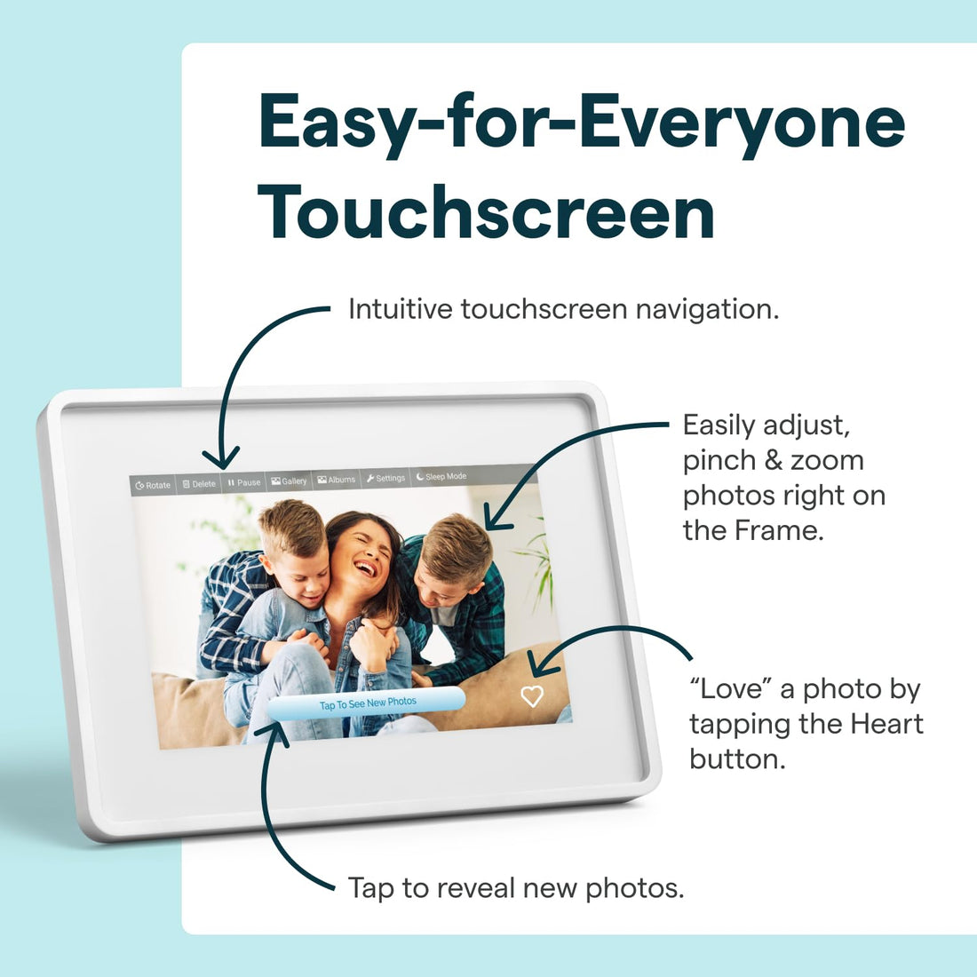 x-Amazon Best Finds - Gifts-Electronics --Skylight Digital Picture Frame, Load from Phone Capability, 10" White