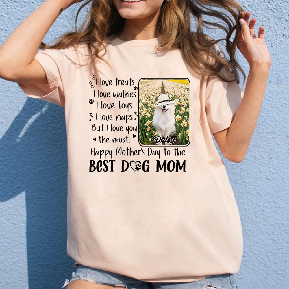 Personalized -- Dog Mom T-Shirt -- Gift Mother's Day, Custom Dog Mom Shirt, Gift for Mom, Grandma, Birthday, Mother's Day, Christmas, TCoU Recommendations from Amazon Products