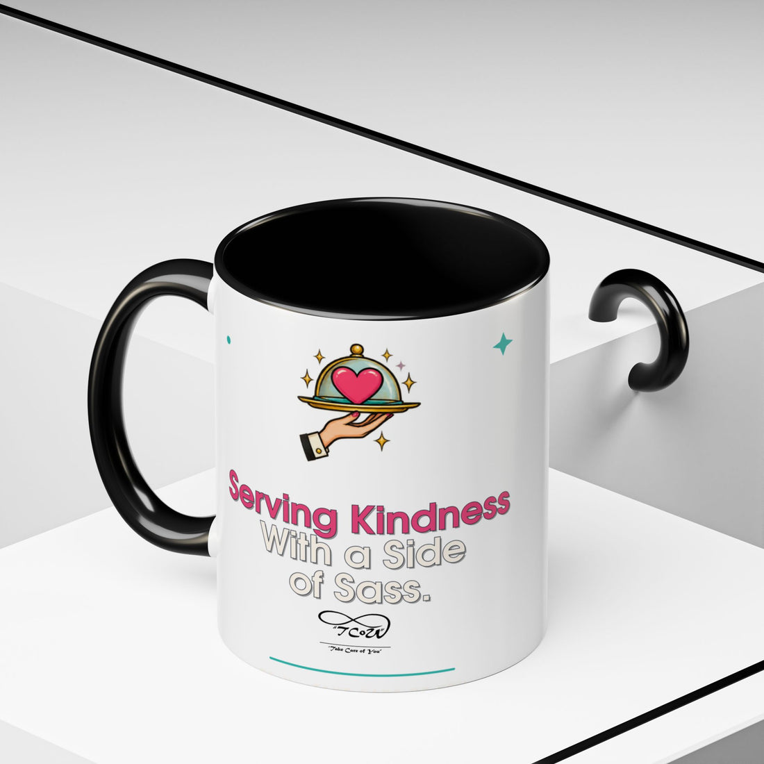 TCoU "Kindness" Coffee Mug — "Serving Kindness with a Side of Sass" Accent Mug