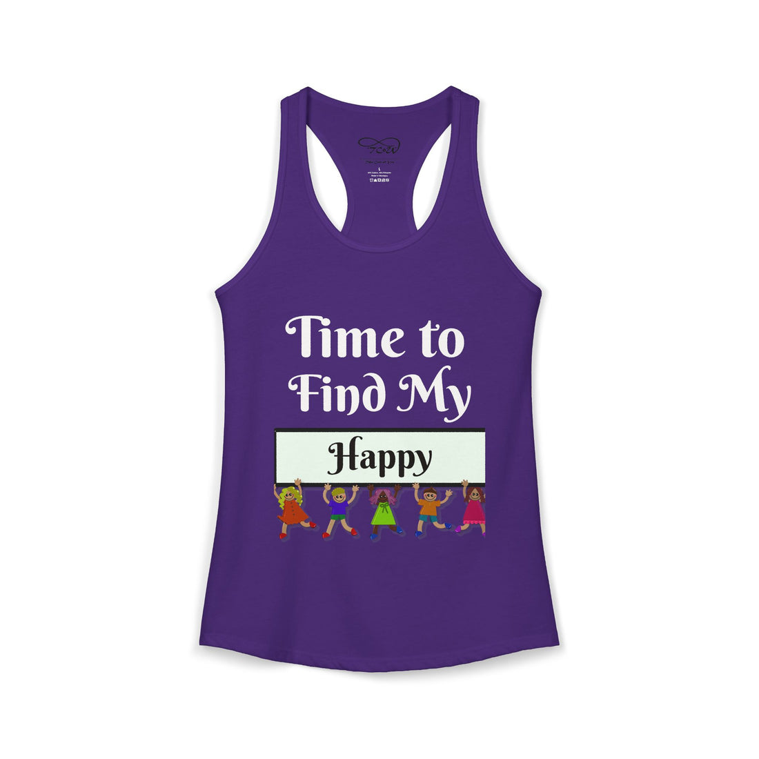 "I'm on Time-Out, Time to Find My Happy", Women's Racerback Tank Top