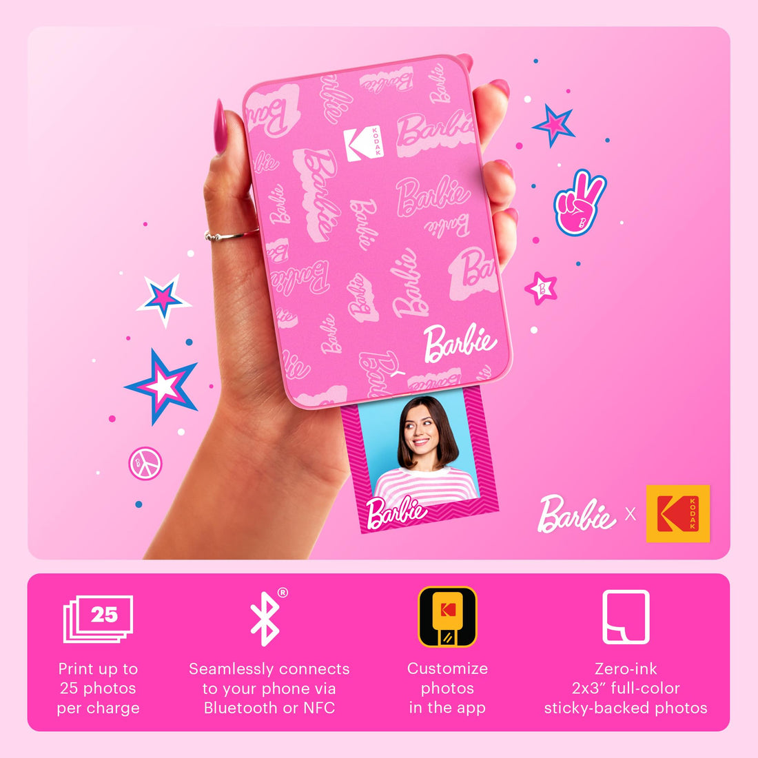x-Amazon Best Finds - Gifts-electronics -- KODAK Step Instant Photo Printer, Zink 2x3” Color Sticky-Back Photos, Bluetooth Compatible with iOS & Android Devices, Editing App, Blue
