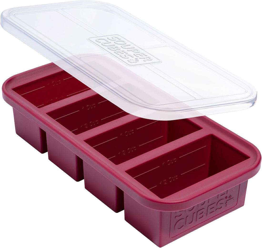 x-Amazon Best Finds - Kitchen -- Souper Cubes 1 Cup Silicone Freezer Molds with Lids, Aqua, 2-Pack