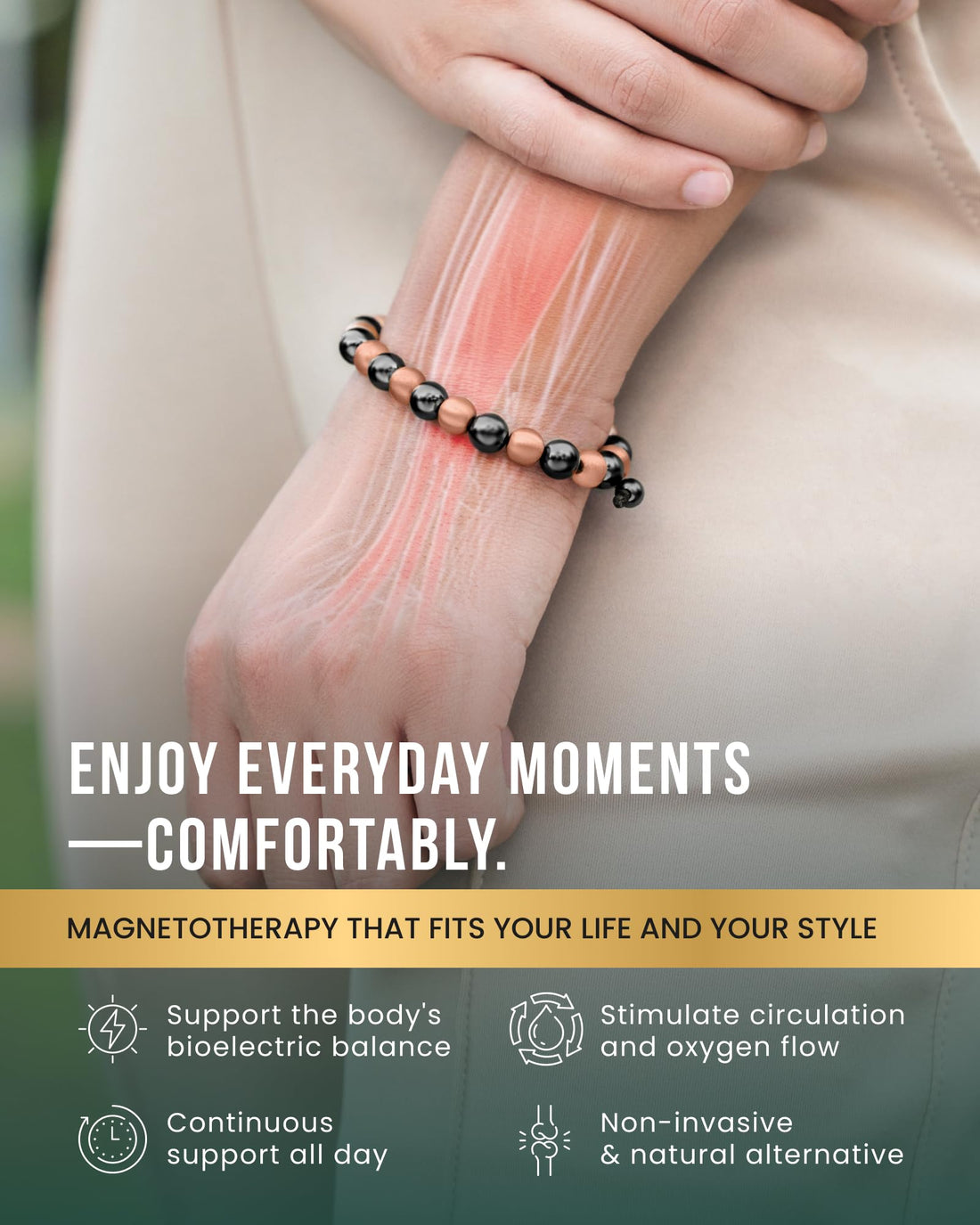 Copper Jewelry--MagnetRX® Magnetic Bracelets for Men & Women – MAX Strength Magnetic Hematite & Copper Bracelet with 8mm Solid Copper Beads (Double Copper), TCoU Recommendations from Amazon Products