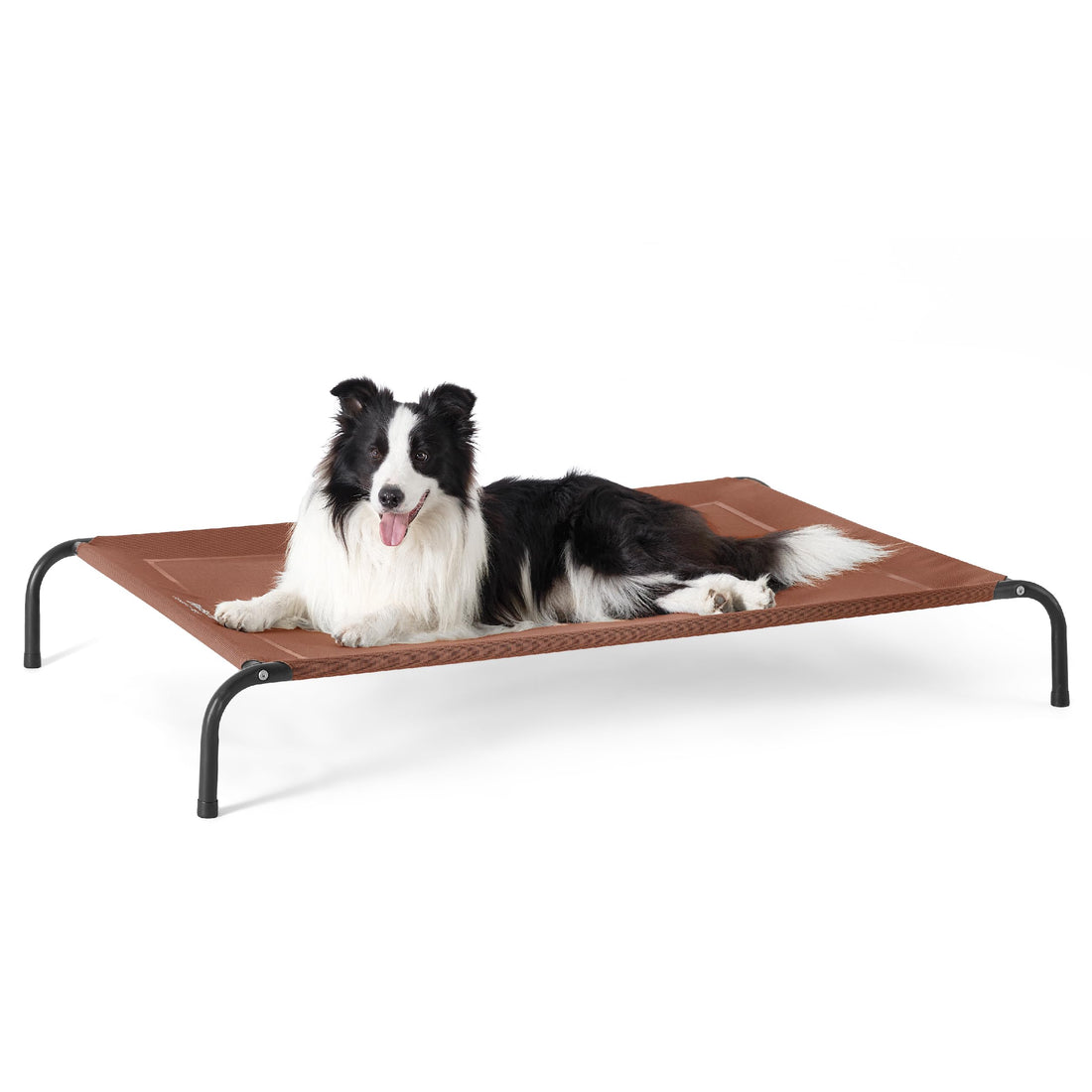 Bedsure Outdoor Elevated Dog Bed Large Sized Dog, Portable Indoor & Outdoor Cooling Raised Cot Pet Hammock Bed with Skid-Resistant Feet, Frame with Breathable Mesh, Grey, 49 inches