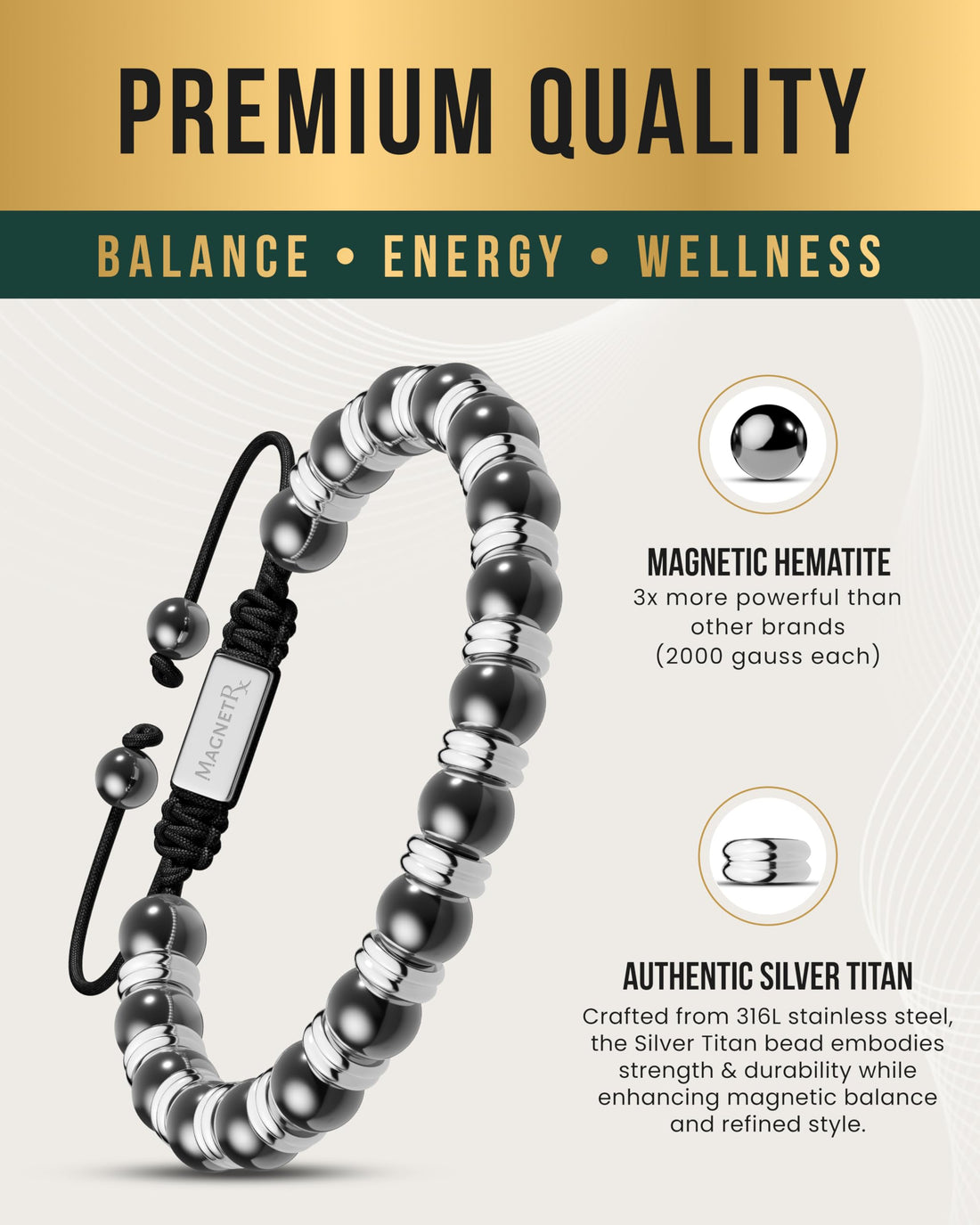 Copper Jewelry--MagnetRX® Magnetic Bracelets for Men & Women – MAX Strength Magnetic Hematite & Copper Bracelet with 8mm Solid Copper Beads (Double Copper), TCoU Recommendations from Amazon Products