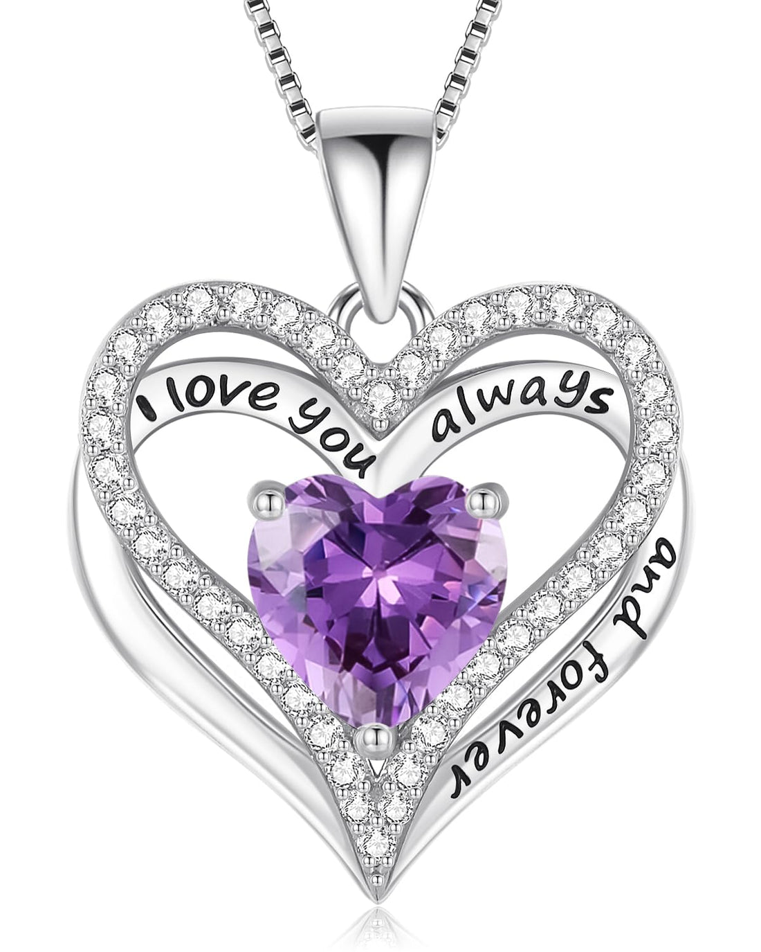 Always & Forever--I Love you Heart Necklace--S925 Sterling Silver Necklace for Women, TCoU Recommendations from Amazon Products