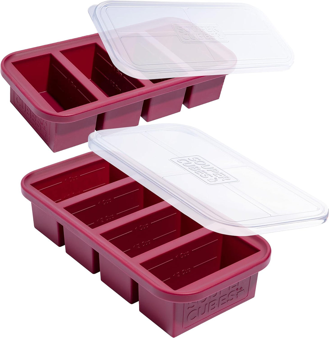 x-Amazon Best Finds - Kitchen -- Souper Cubes 1 Cup Silicone Freezer Molds with Lids, Aqua, 2-Pack