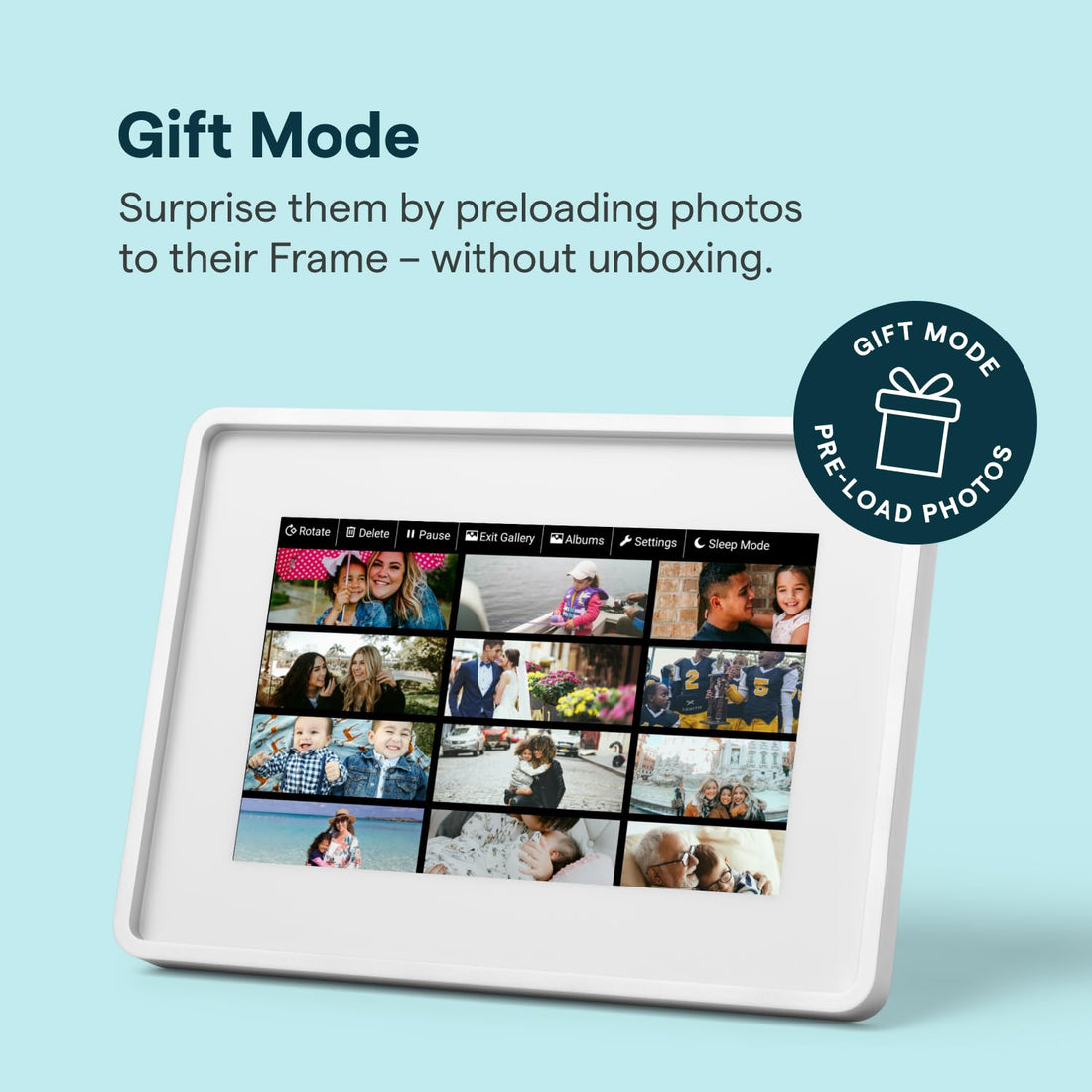 x-Amazon Best Finds - Gifts-Electronics --Skylight Digital Picture Frame, Load from Phone Capability, 10" White