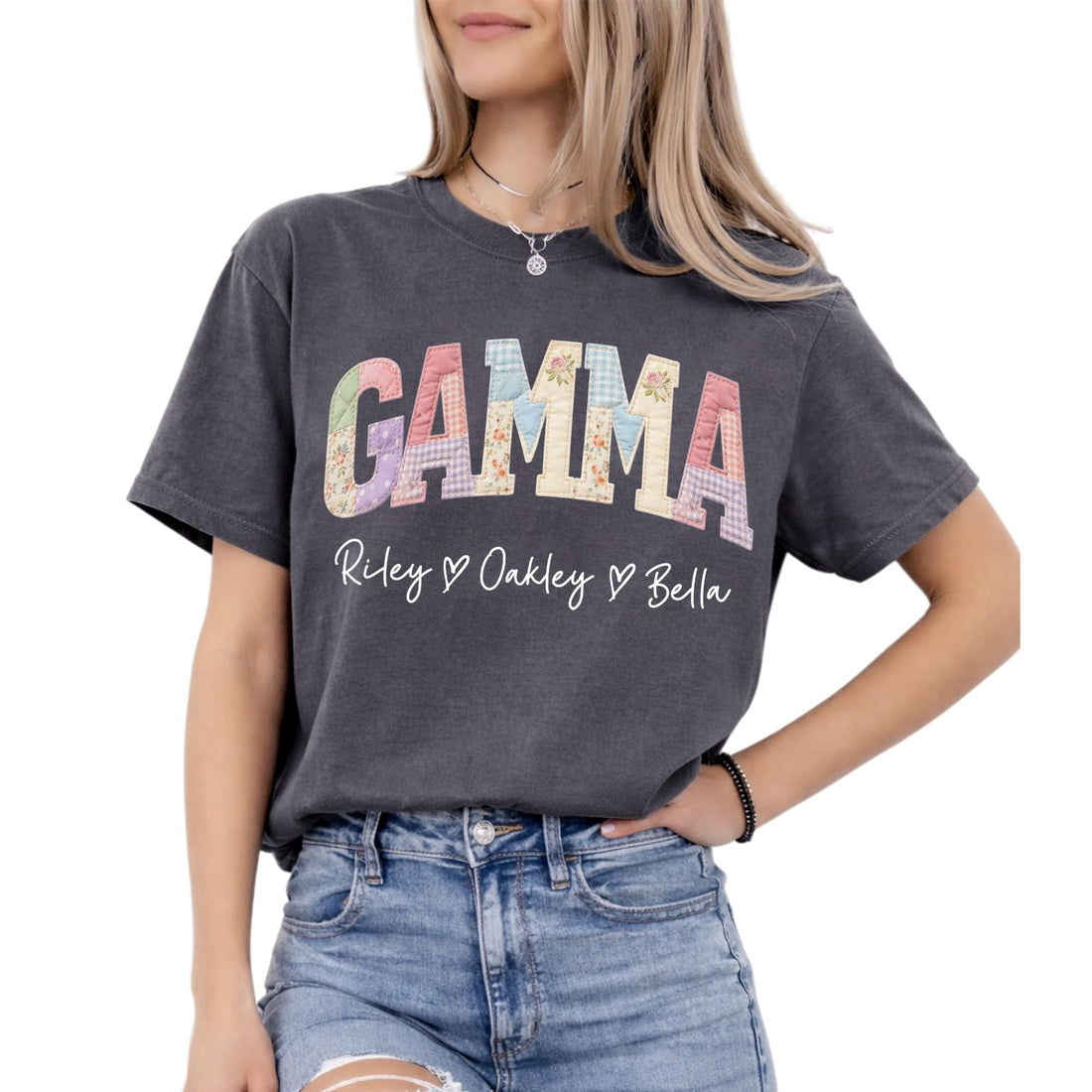 Grandma's -- Mother's Day-Personalized T-shirts--NAZENTI Personalized Gigi Shirt Gifts for Grandma, Custom Grandma Faux Patchwork Shirt with Grandkids Name, TCoU Recommendations from Amazon Products