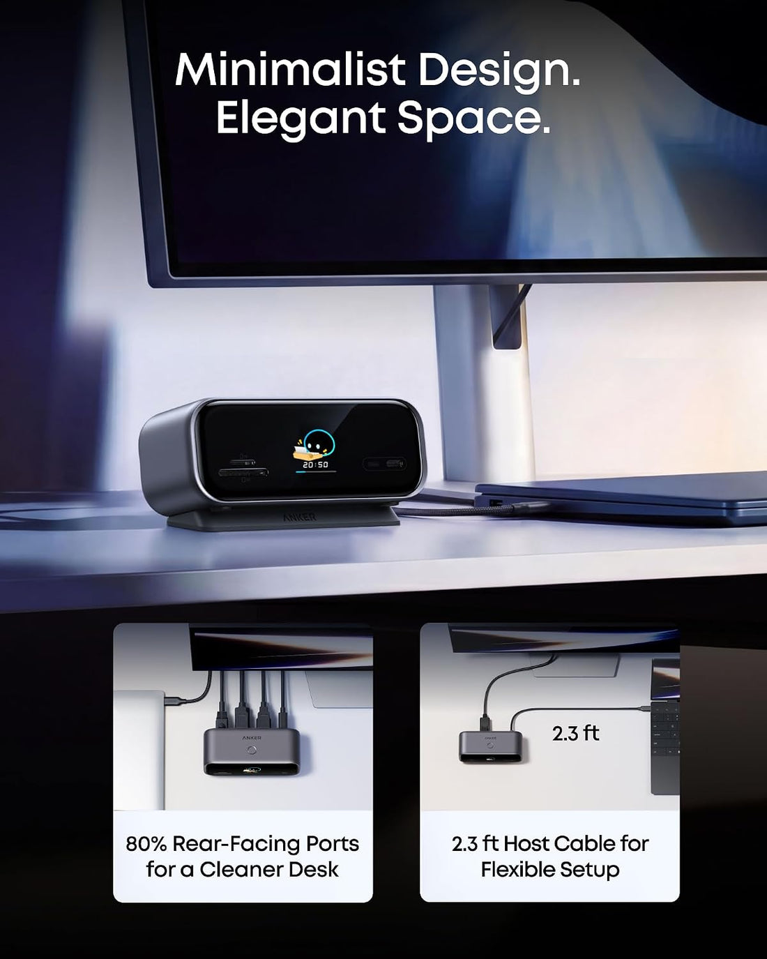 x-Amazon Best Finds - Electronics -Anker USB C Hub, Smart Display Hub, Dual Monitor USB-C Hub,No Charger